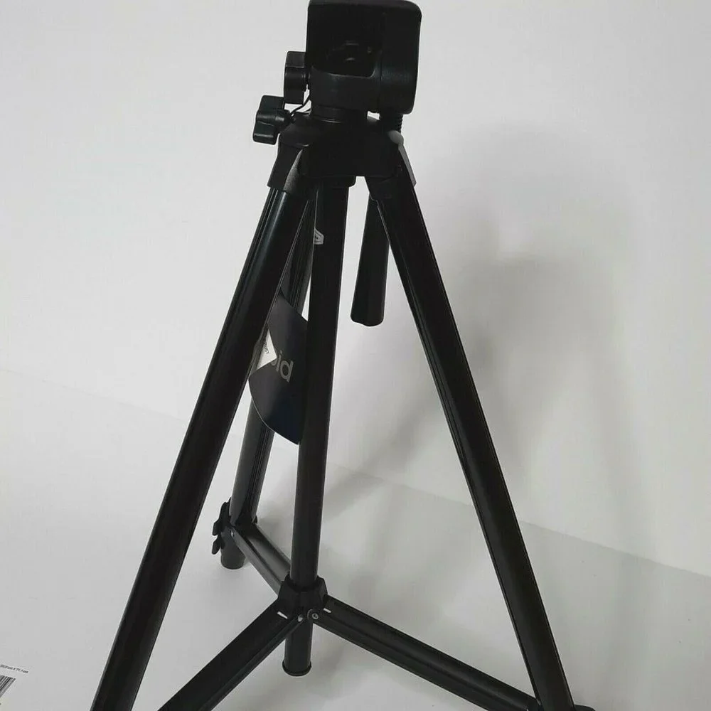 Polaroid Tripod Lightweight Durable 3 Section Legs upto 50” Black 2 Way Pan Head